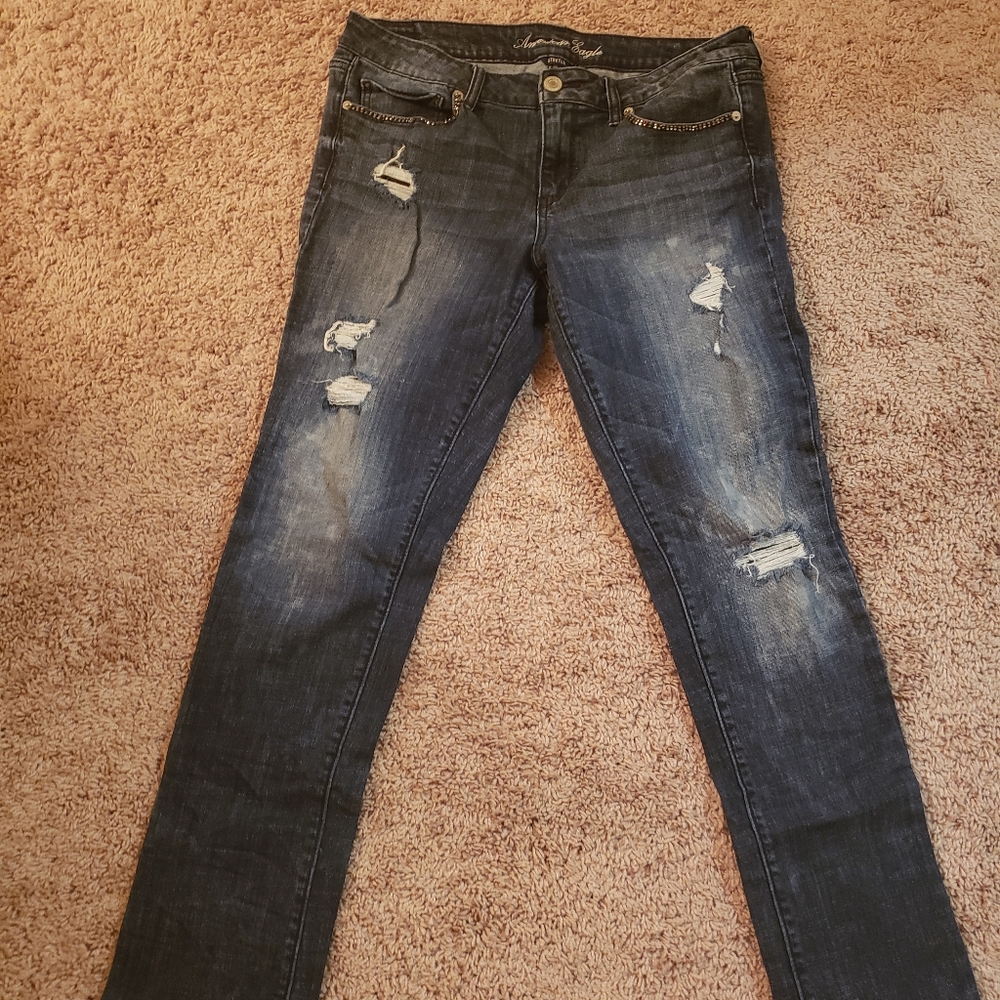 Distressed American Eagle jeans